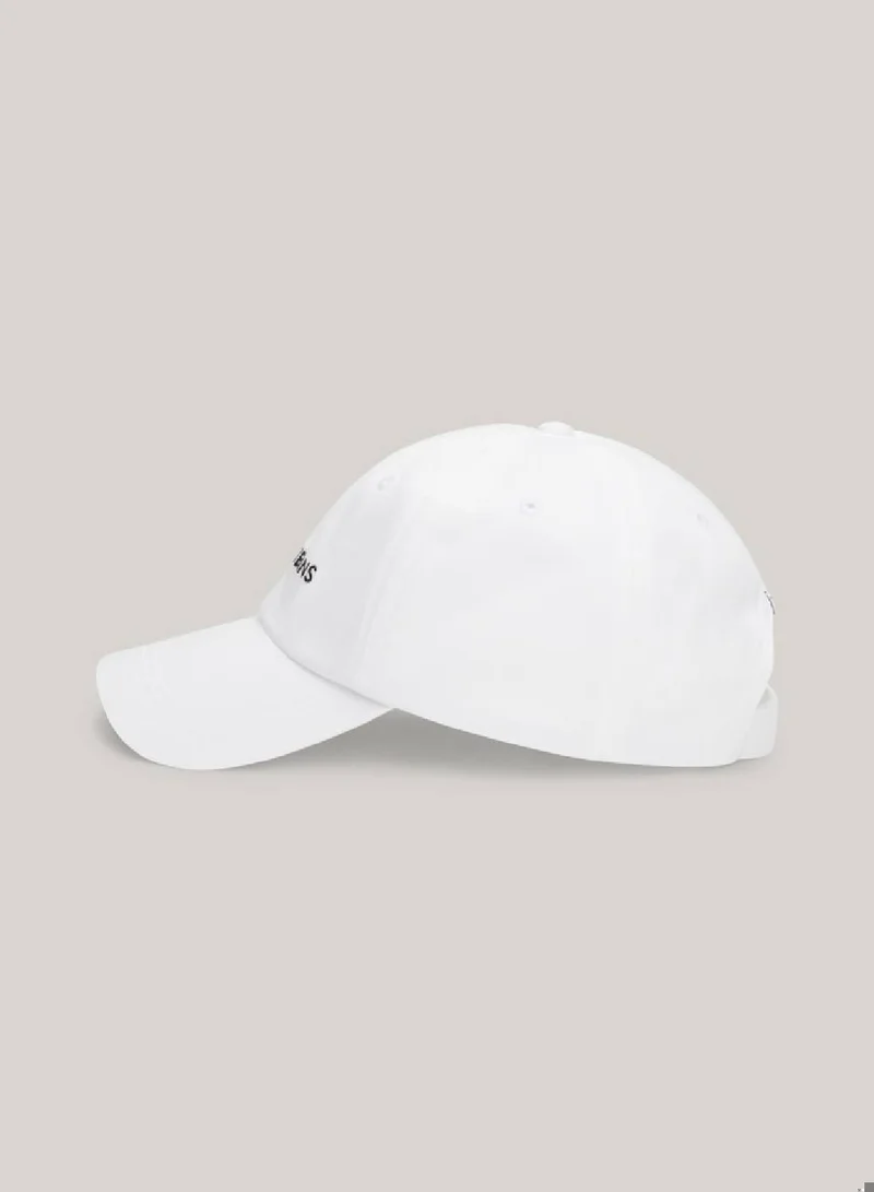 TOMMY JEANS Men's Linear Logo Cap - Cotton, White