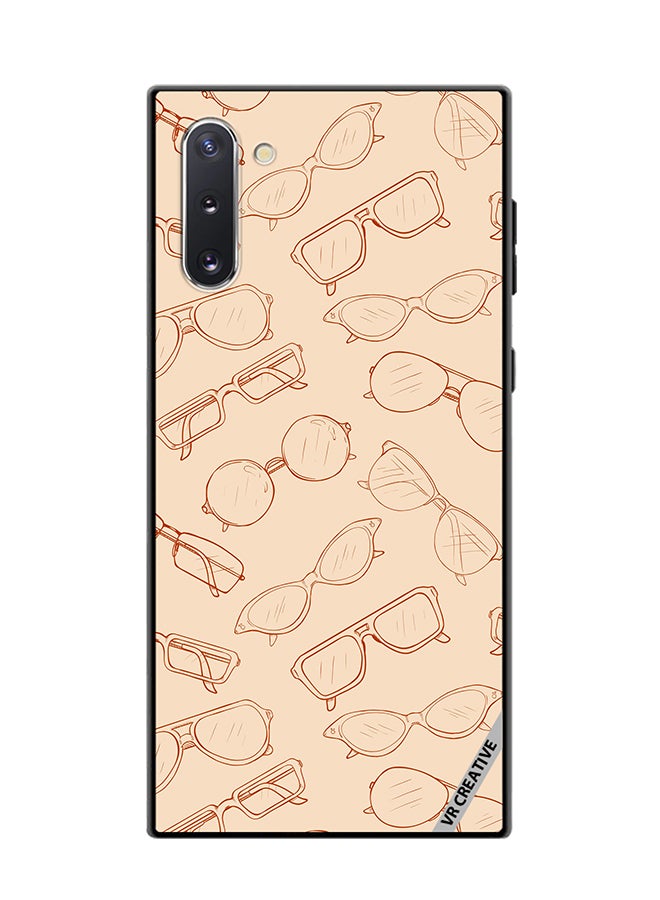 VR CREATIVE Protective Case Cover For Samsung Galaxy Note10 5G Sketch Eyeglasses Design Multicolour - Image 1