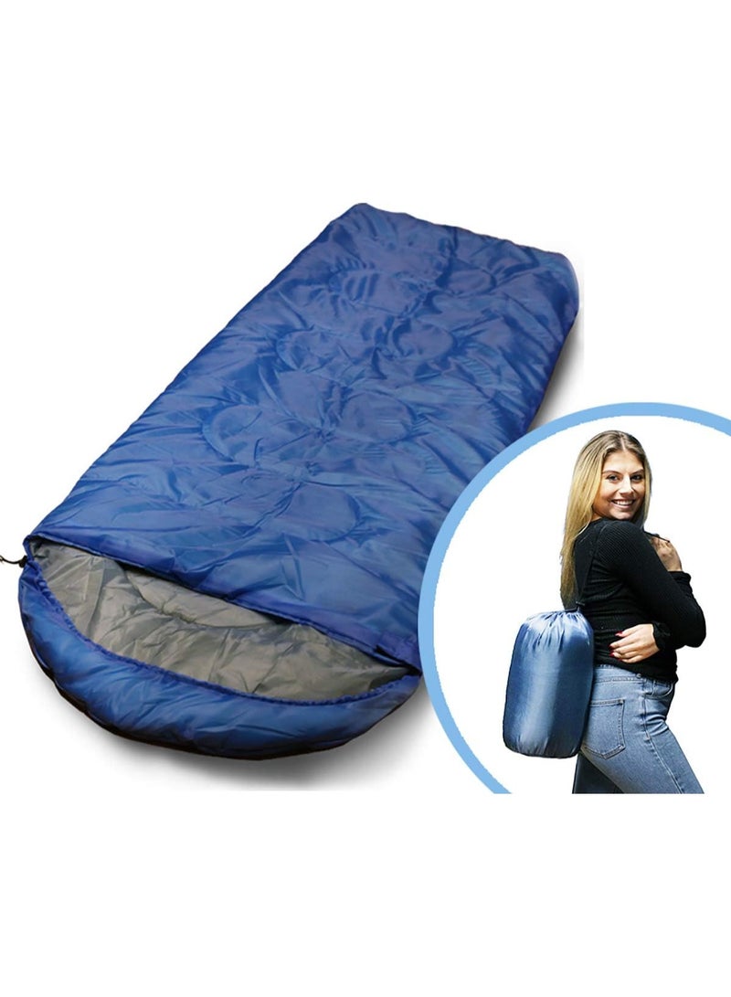 Kimaya Premium Camping Sleeping Bag Ultralight Waterproof Sleeping Bags for Adults Kids Girls Women Cotton Hollow Filled 5-20 Degree for Backpacking Hiking Nature Hike Camping Mountaineering with Compression Sack (Blue)  - Image 2