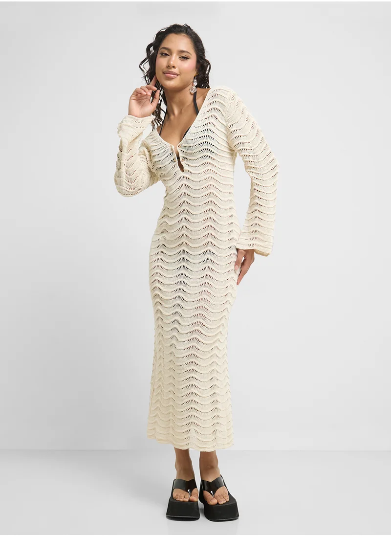 جينجر Crochet Beach Dress