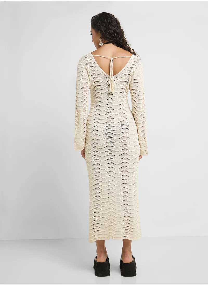 جينجر Crochet Beach Dress