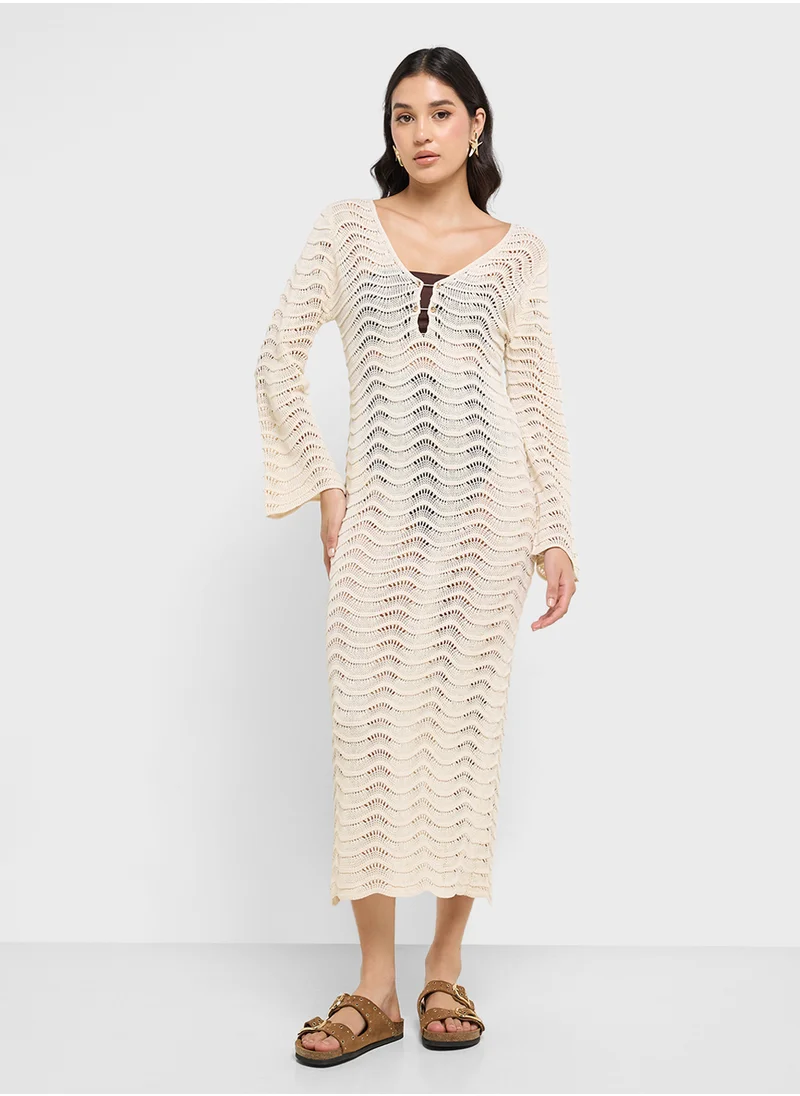 Ginger Crochet Knit Dress