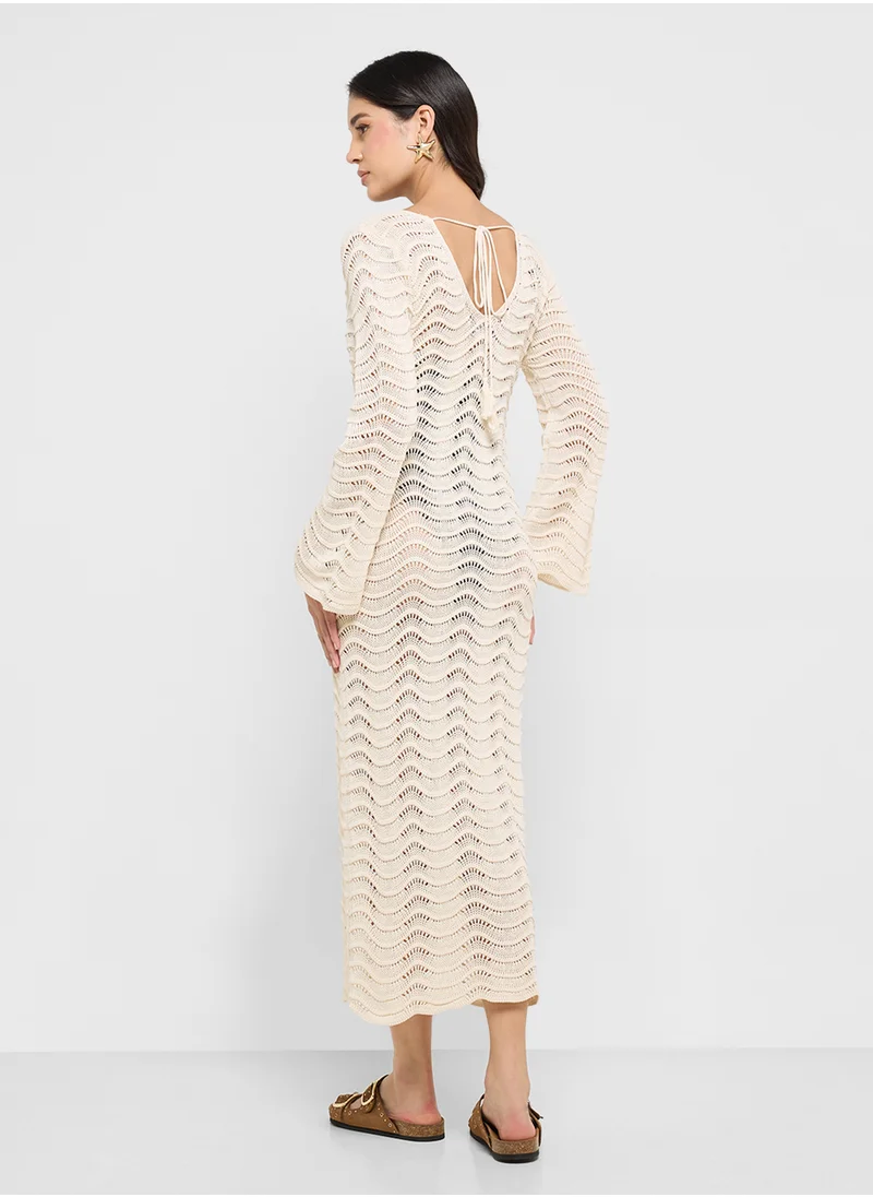 Ginger Crochet Knit Dress