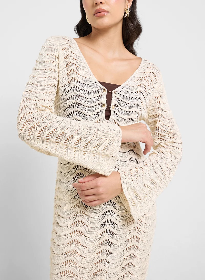 Ginger Crochet Knit Dress