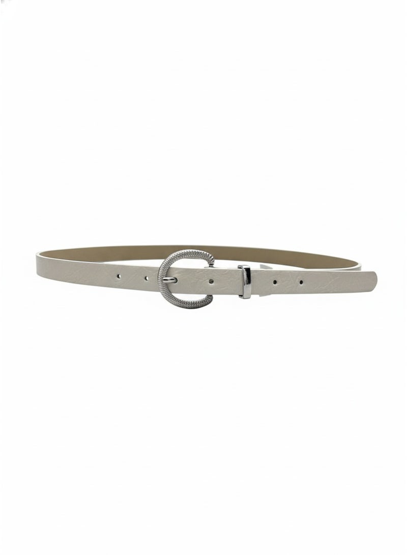 Vbranda Slim Textured Belt with Classic Buckle - Image 2