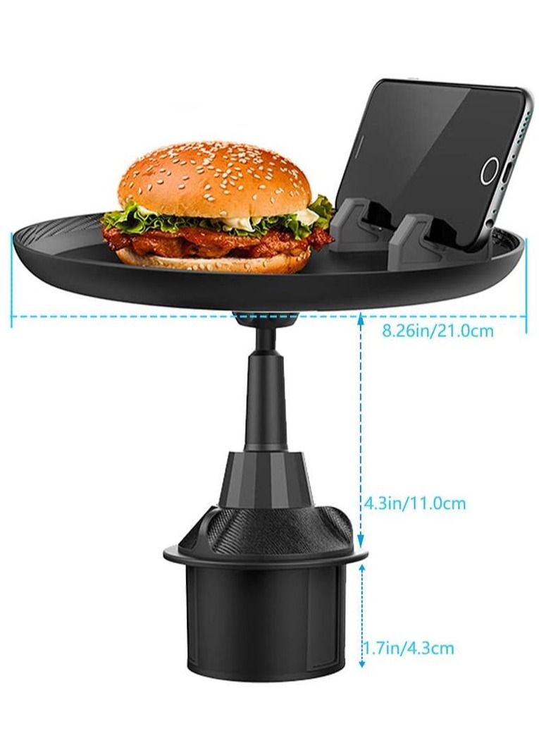 Generic Car Food Tray Plate Rack & Phone Holder Black 1 pc  - Image 3