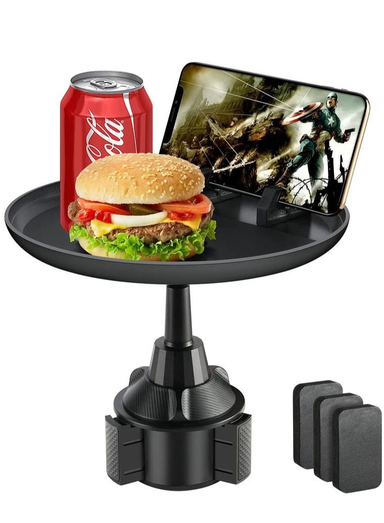 Generic Car Food Tray Plate Rack & Phone Holder Black 1 pc  - Image 1