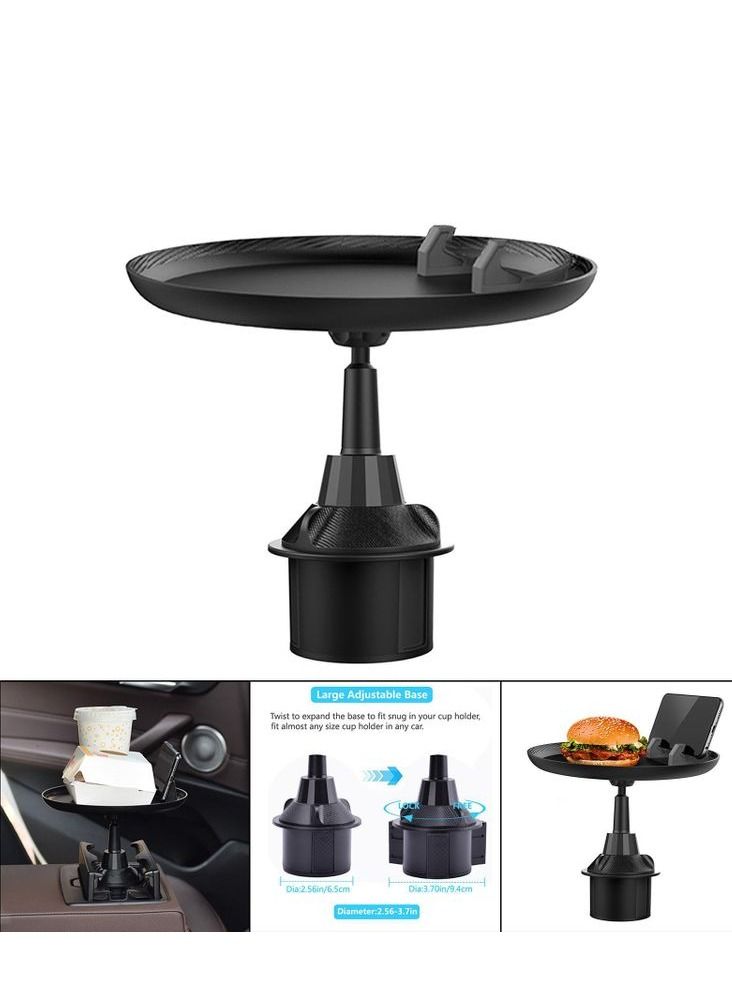 Generic Car Food Tray Plate Rack & Phone Holder Black 1 pc  - Image 4