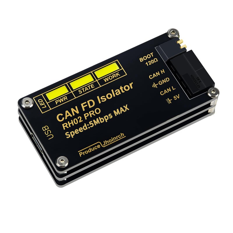 Jhoinrch Isolation USB to CAN FD Adapter Converter Base on Canable 2.0 Up to 5Mbps - Image 1