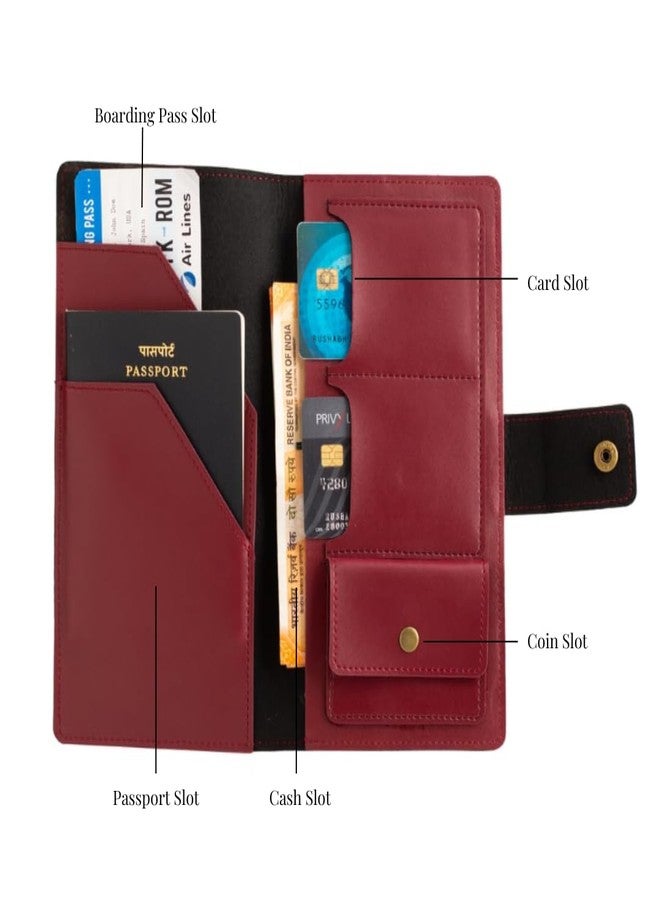 ncgifts - Elegant Passport Holder for Family 4 with Boarding Pass | Passport Boarding Pass Currency Card Slot & Coin Holder for Men & Women | Corporate Office Gift Employee Colleagues - Image 4