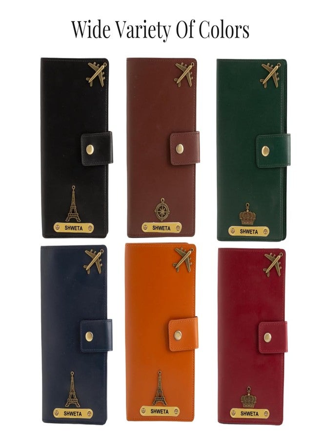 ncgifts - Elegant Passport Holder for Family 4 with Boarding Pass | Passport Boarding Pass Currency Card Slot & Coin Holder for Men & Women | Corporate Office Gift Employee Colleagues - Image 2