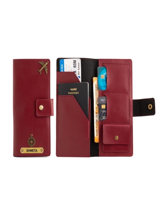ncgifts - Elegant Passport Holder for Family 4 with Boarding Pass | Passport Boarding Pass Currency Card Slot & Coin Holder for Men & Women | Corporate Office Gift Employee Colleagues - Image 5