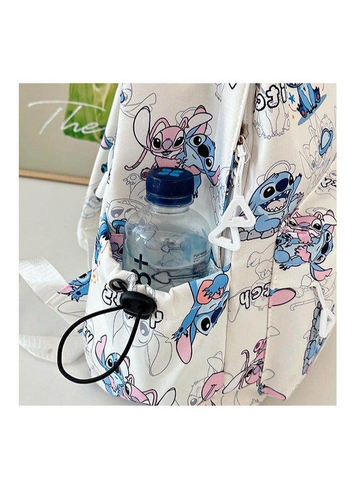 STITCH حقيبة ظهر طلابية بطباعة خياطة حقيبة عصرية بسعة كبيرة خفيفة الوزن حقيبة ترفيهية للطلاب 30*40*13 سم - Image 4