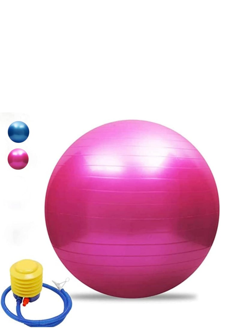 YOMA Yoga Ball With Air Pump red color 75cm and 65cm  - Image 1