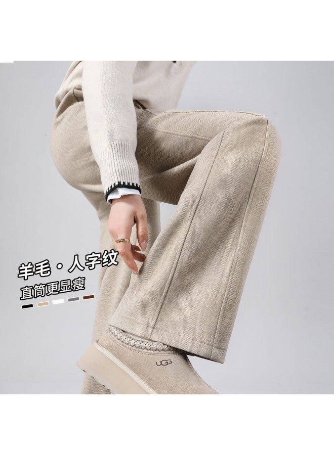 Hstyle high-waisted Wide-leg Pants Women's 2025 Spring/autumn Collection Slimming Premium Straight-cut Casual Trousers - Image 2