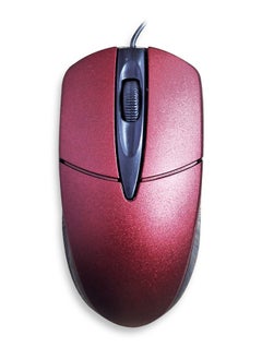 Optical Wired Gaming Mouse High-precision 1200DPI , Wheel durable and comfortable non-slip design , Anti-skid design of anti-sweat comfort waist , use it in home or office , matching with pc and laptops - Red
