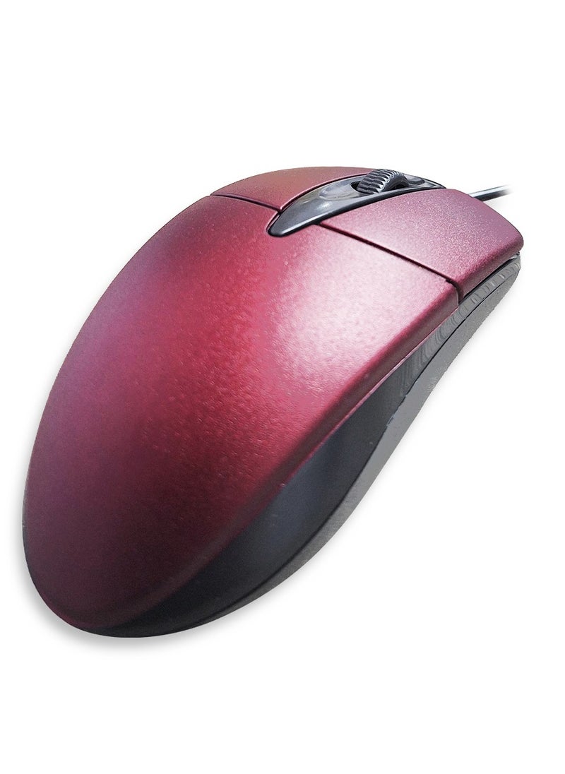 Generic - Optical Wired Gaming Mouse High-precision 1200DPI , Wheel durable and comfortable non-slip design , Anti-skid design of anti-sweat comfort waist , use it in home or office , matching with pc and laptops - Red - Image 1