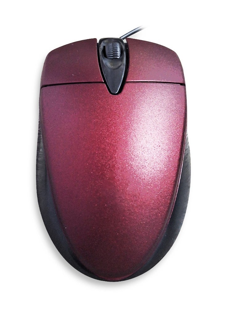 Generic - Optical Wired Gaming Mouse High-precision 1200DPI , Wheel durable and comfortable non-slip design , Anti-skid design of anti-sweat comfort waist , use it in home or office , matching with pc and laptops - Red - Image 1