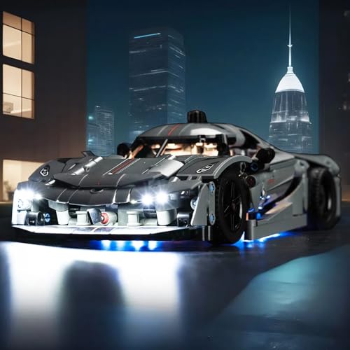 LocoLee Light Compatible with Lego 42173 Koenigsegg Jesko Absolut Grey Hypercar No Models Only Light Creative Lighting Set Accessories Compatible with Lego 42173 Set Standard Version - Image 1