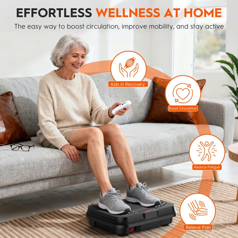 YDBDBW Vibration Plate Exercise Machine, Vibrating Plate for Lymphatic Drainage, 400 Lbs Capacity 250 Speed Levels Whole Body Fat Burner Weight Loss Shake Board, Vibrate Platform Machine - Image 3