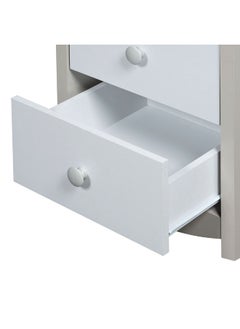 DANUBE HOME Hazel 2-Drawer Nightstand Stylish Bedroom Nightstand Modern Storage Solution With Spacious Drawers Durable And Elegant Home DÃ©cor For Bedside - Light Beige And White  - Image 1
