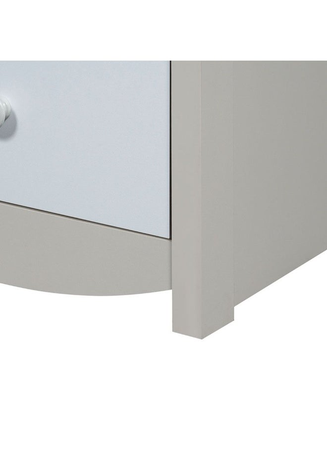 DANUBE HOME Hazel 2-Drawer Nightstand Stylish Bedroom Nightstand Modern Storage Solution With Spacious Drawers Durable And Elegant Home DÃ©cor For Bedside - Light Beige And White  - Image 3