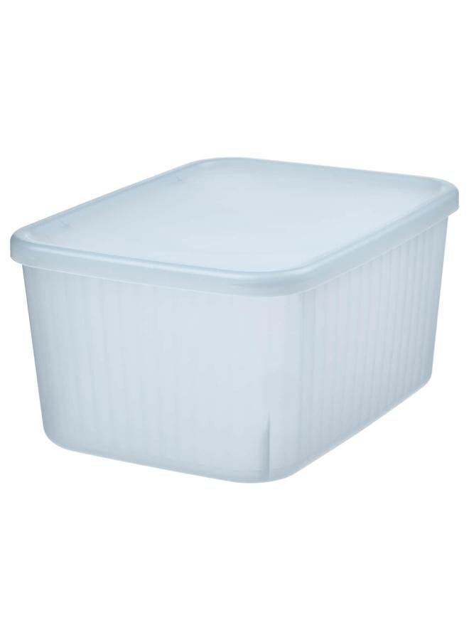 Zaboon Storage box with lid, transparent grey-blue, 18x24x12 cm/3.5 l - Image 1