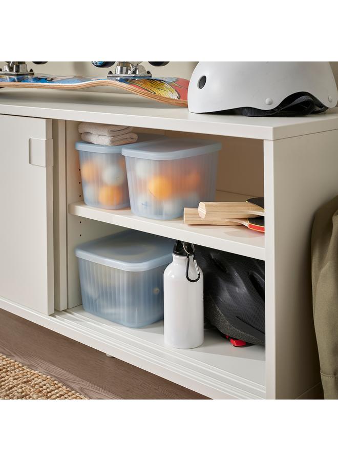 Zaboon Storage box with lid, transparent grey-blue, 18x24x12 cm/3.5 l - Image 5