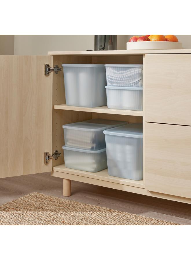 Zaboon Storage box with lid, transparent grey-blue, 18x24x12 cm/3.5 l - Image 3