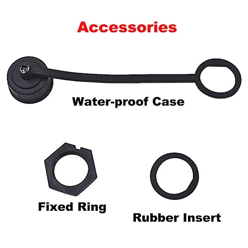 Kework Micro USB 5 Pin Flush Mount Cable, 0.3 Meter Micro USB Male to Female Dashboard Panel Mount Extension Cord for Car Truck Boat Motorcycle - Image 3
