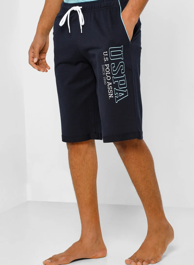 U.S. Polo Assn. Crew Neck T-Shirt And Shorts Set