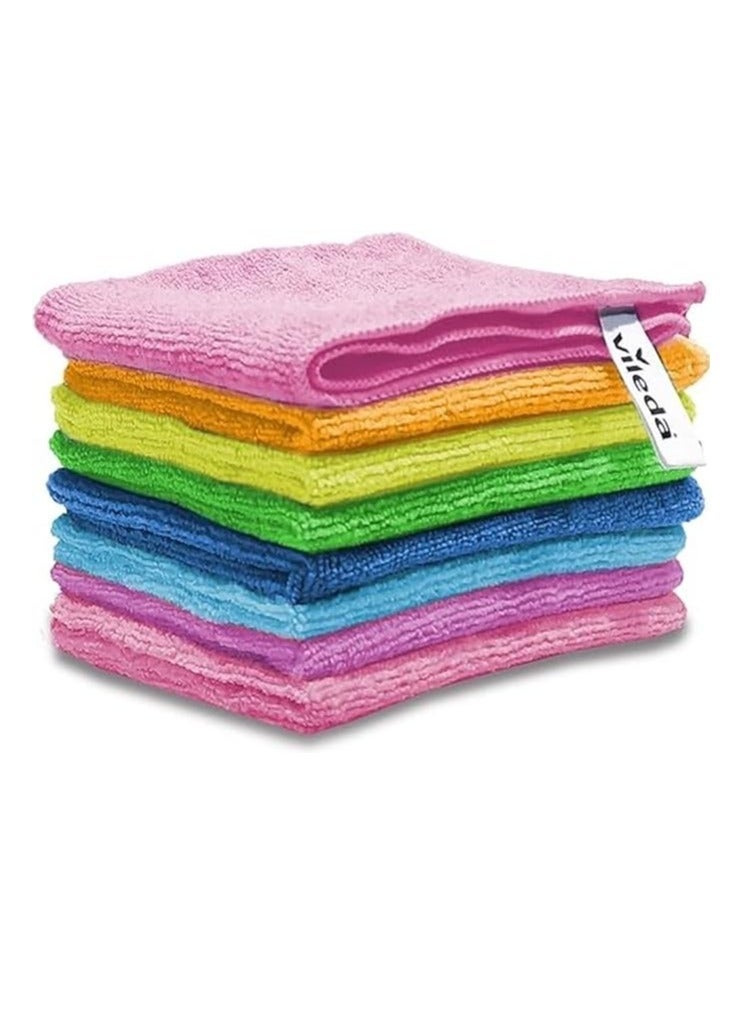Vileda Microfibre Cleaning Cloths Pack of 8 – Multi Purpose Reusable Microfiber Towels Remove 99% Bacteria with Water, Streak Free Cleaning for Kitchen, Glass & Home Surfaces - Image 2