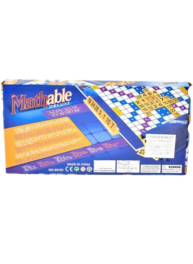 Mathable Deluxe Tile Game Edition Cross Number Educational Game Calculating Board Game