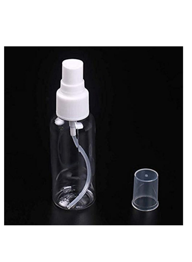 مجموعة علب بخاخ بلاستيك شفافة 10 قطع صغيرة بغطاء 50مل - Image 3