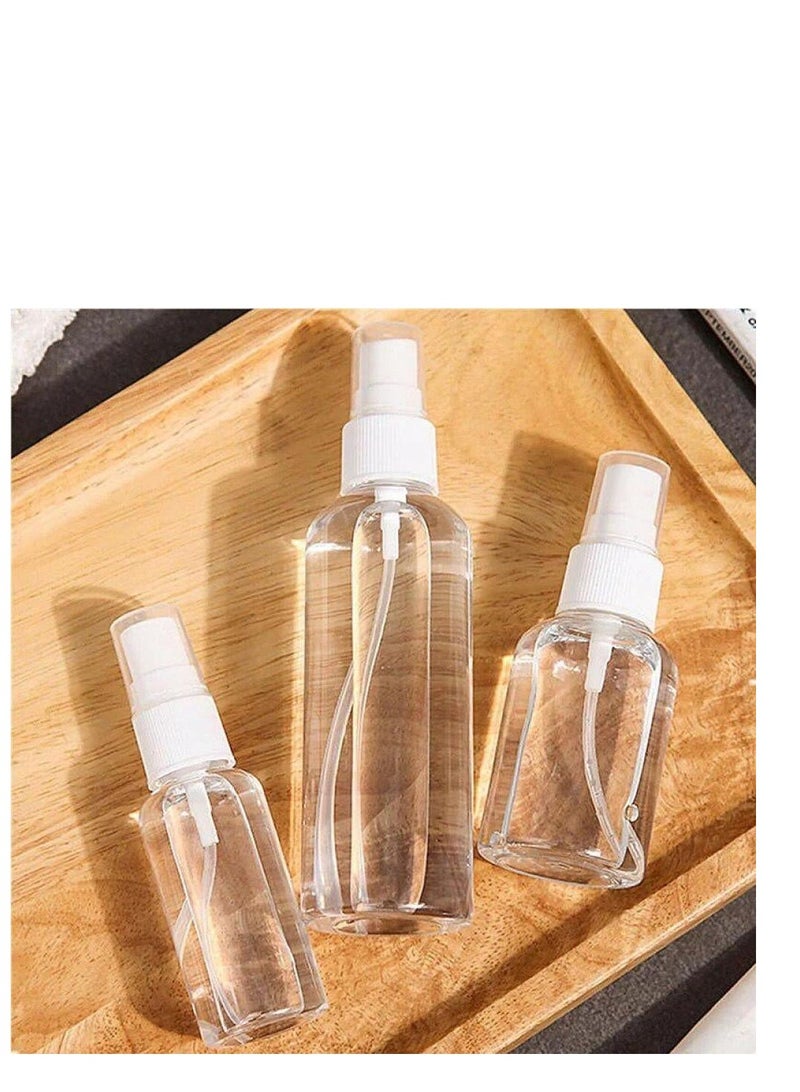 مجموعة علب بخاخ بلاستيك شفافة 10 قطع صغيرة بغطاء 50مل - Image 2