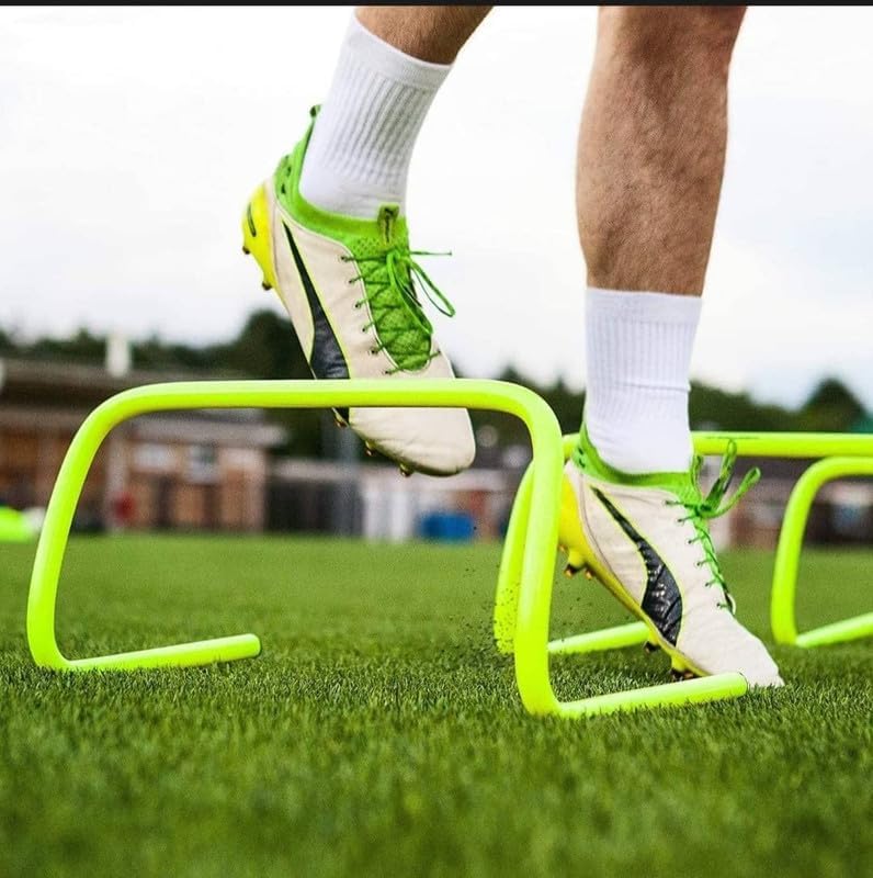 CABRIO Speed Training and Practice Hurdle Track and Fields 6 inch for Unisex Adult Yellow Color Pack of (10) - Image 3