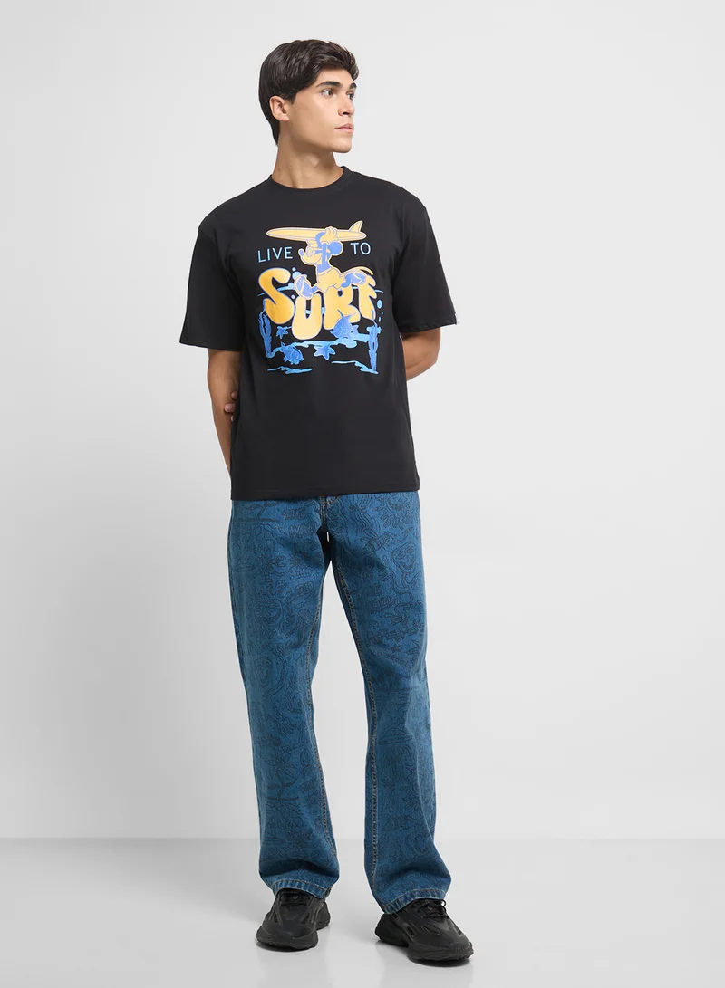 Disney Mens Over Size Crew Neck