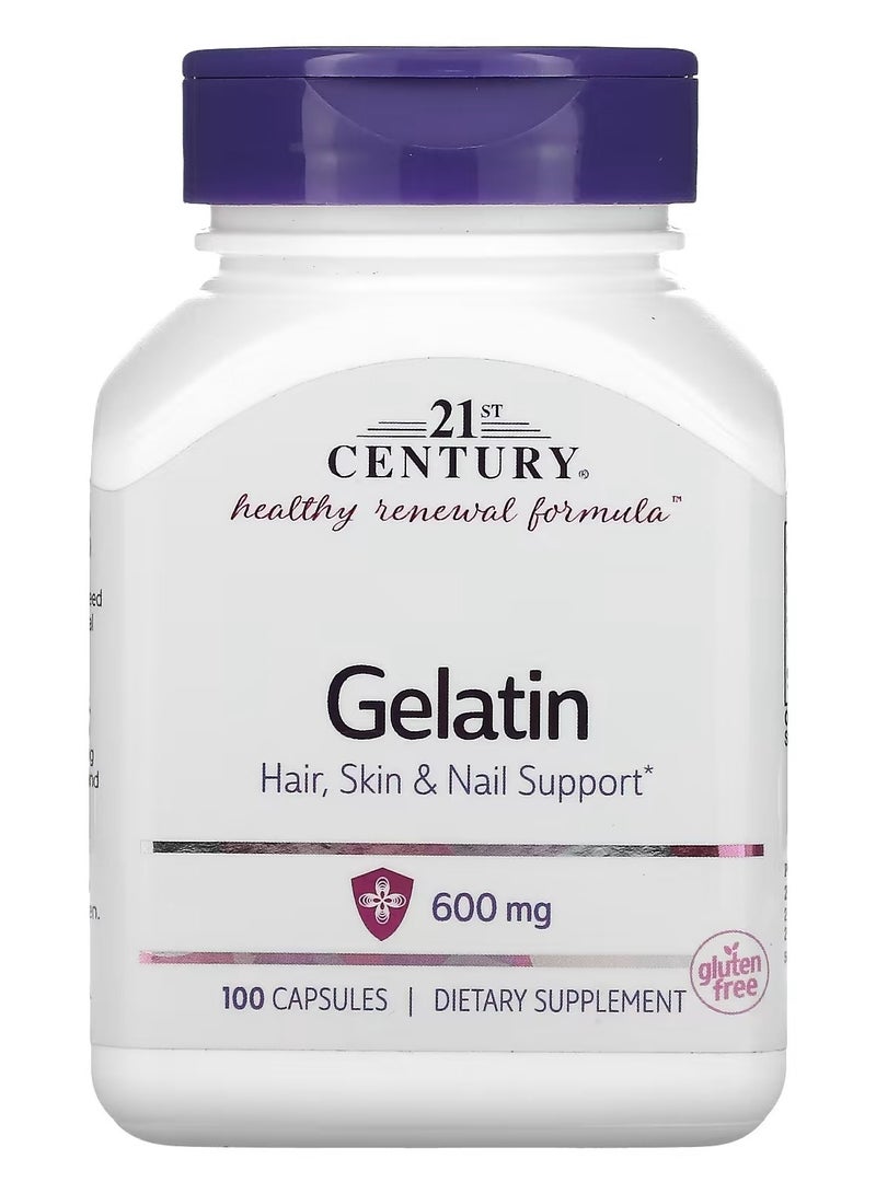 القرن الحادي والعشرون القرن الحادي والعشرين، الجيلاتين، 600 ملغ، 100 كبسولة - Image 1