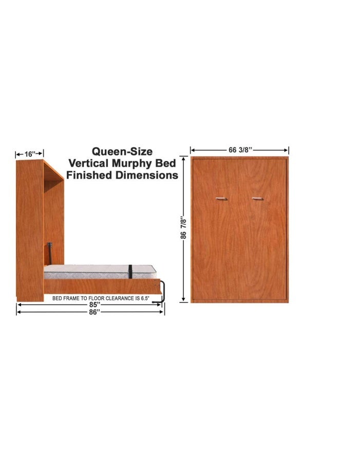 Easy DIY Murphy Bed Queen Size DIY Murphy Bed Hardware Kit  Vertical Wall Bed for SpaceSaving  BudgetFriendly DIY Setup Made in USA Hide Away Design with Murphy Bed Queen Hardware  Bed Lift Mechanism  Pull Down - Image 2