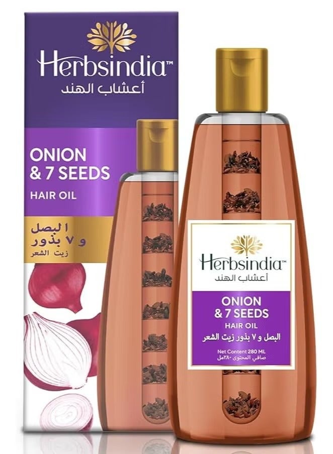 Herbsindia Onion& 7 Seeds Hair Oil 280 Ml