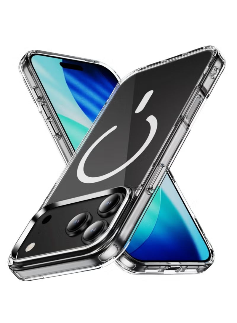 iPhone 17 Pro Case,Crystal Clear for iPhone 17 Pro Case, [Full Shockproof Protection][Non-Yellowing][Reinforced Corners] Wireless Charging Shockproof Bumper Protective Phone Case for iPhone 17 Pro - Image 1