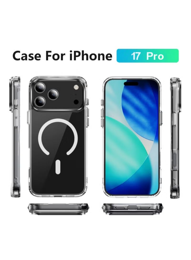 iPhone 17 Pro Case,Crystal Clear for iPhone 17 Pro Case, [Full Shockproof Protection][Non-Yellowing][Reinforced Corners] Wireless Charging Shockproof Bumper Protective Phone Case for iPhone 17 Pro - Image 2