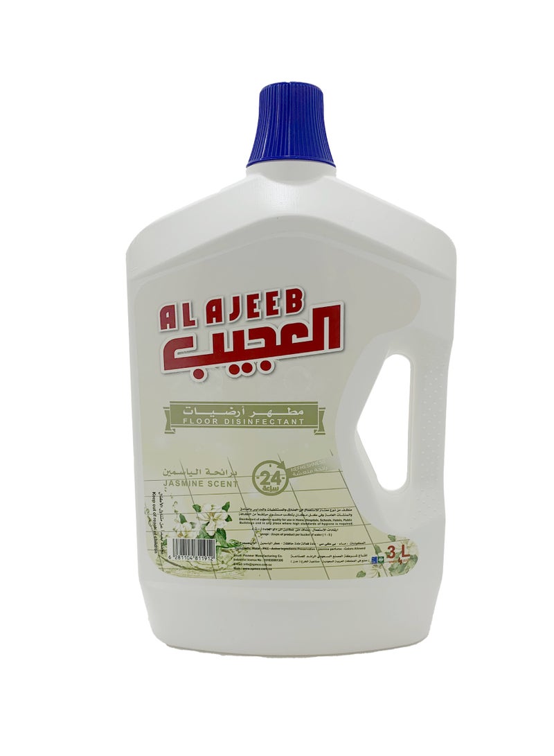 Ajeeb FLOOR DISINFECTANT JASMINE SCENT 3LTR AL AJEEB