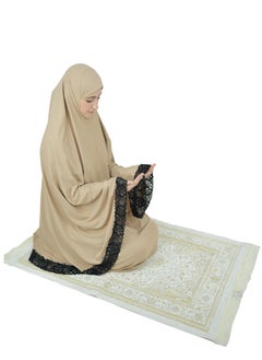 DAMAS COLLECTION Two Piece Islamic prayer dress women with Lace - Prayer Clothes for Women - Prayer Abaya For women - Jilbab 2 piece, Umrah essentials for women - Prayer set  - Image 3