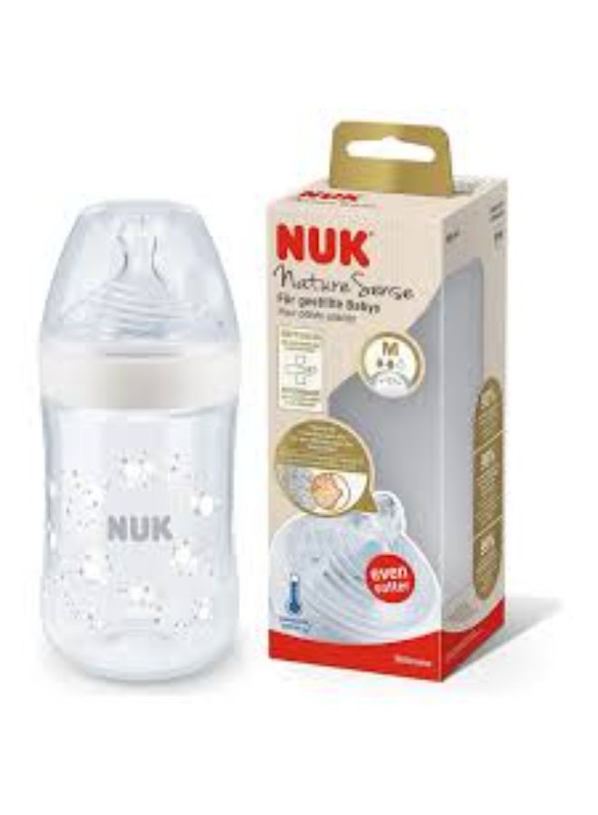 رضّاعة أطفال ناتشر سينس، من عمر 0 ​​إلى 6 أشهر، مزودة بخاصية التحكم في درجة الحرارة، سعة 260 مل، مقاس وسط