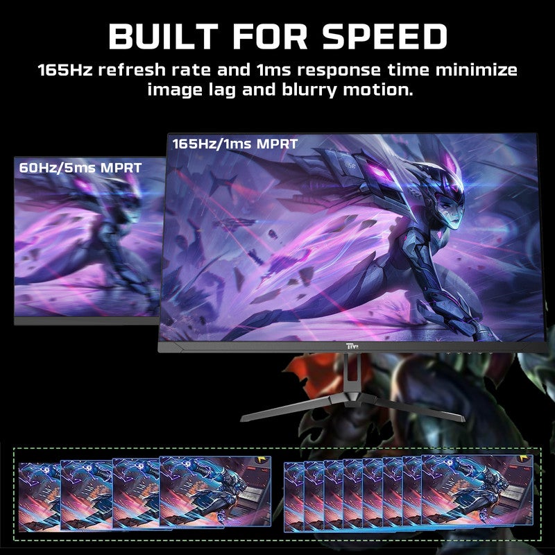 TWISTED MINDS 32-Inch Eclipse Series Gaming Monitor, QHD Fast VA Display 165Hz Refresh Rate, 1ms (GtG) Response Time, Flat Panel, HDMI 2.1 - TM32QHD165VA black - Image 4