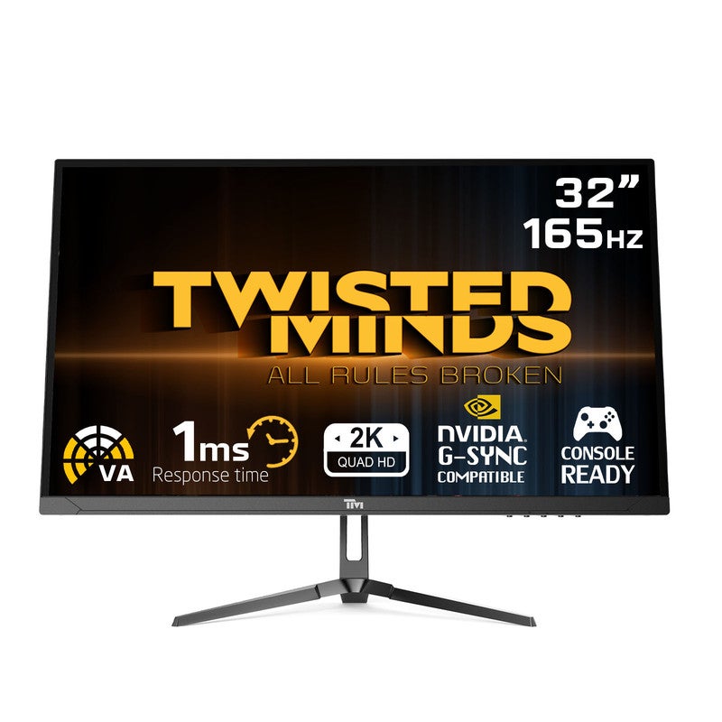 TWISTED MINDS 32-Inch Eclipse Series Gaming Monitor, QHD Fast VA Display 165Hz Refresh Rate, 1ms (GtG) Response Time, Flat Panel, HDMI 2.1 - TM32QHD165VA black - Image 1