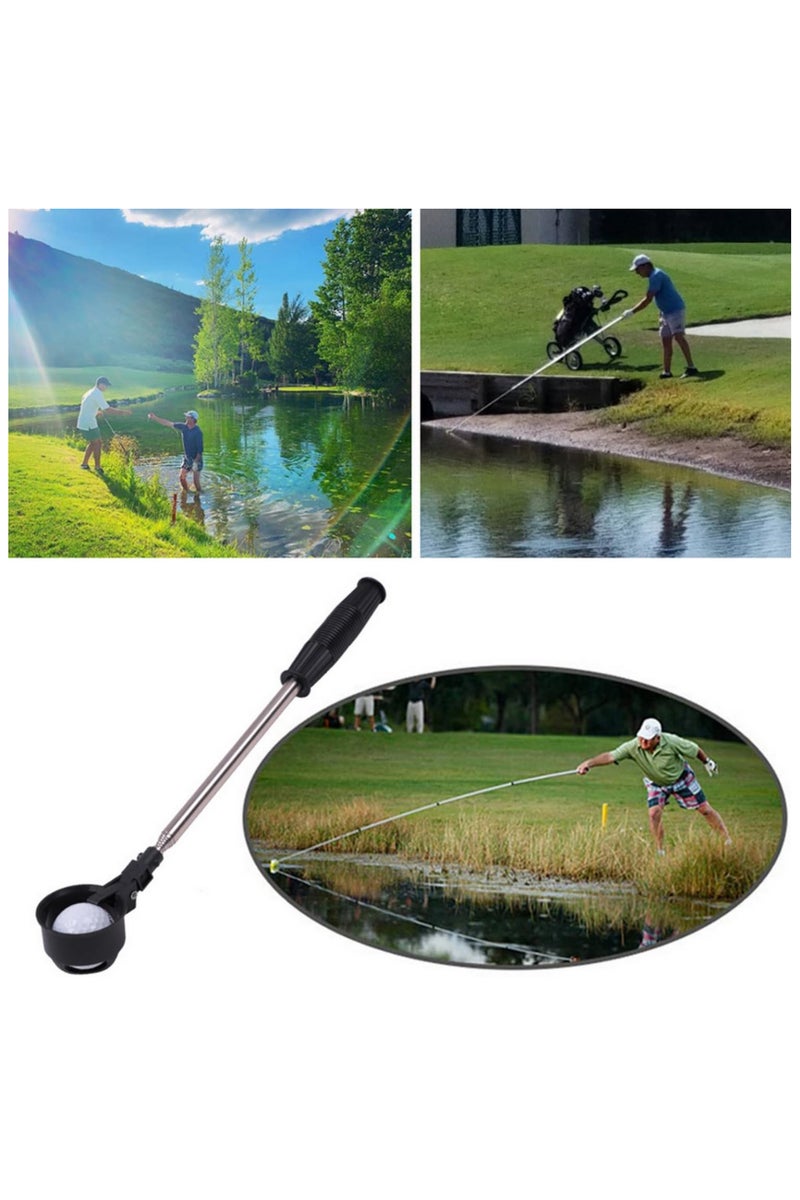 المسترجعة كرات الجولف 79 بوصة 8 أقسام الفولاذ المقاوم للصدأ تلسكوبي ممسك الكرات أداة التقاط مساعدات تدريب الجولف اكسسوارات - Image 5