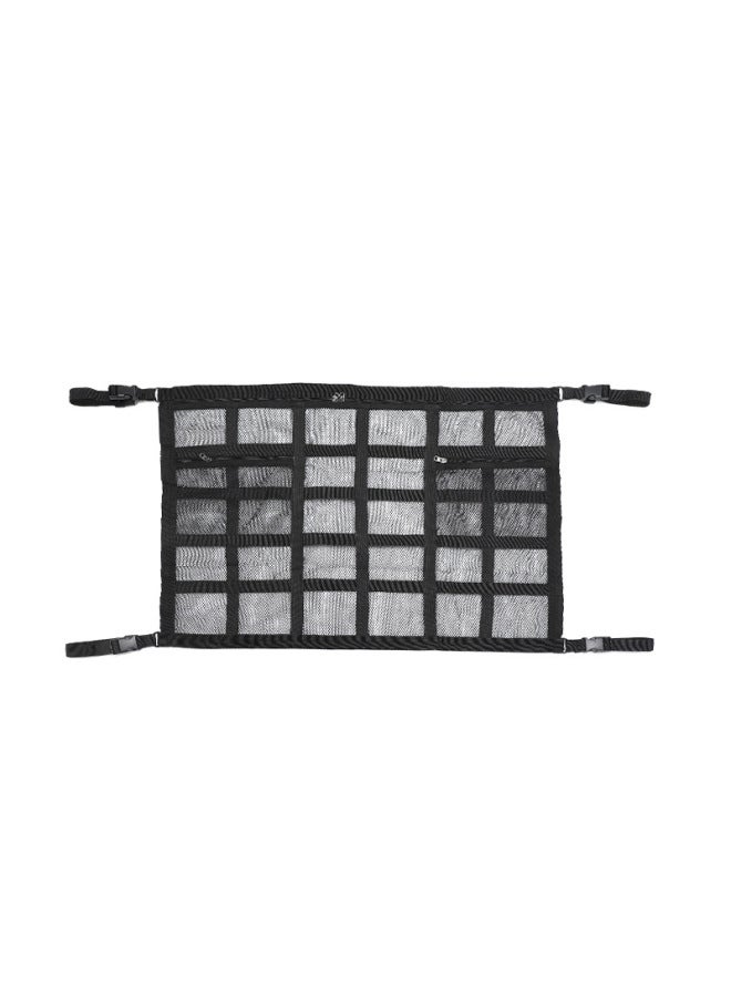 Double-layer Zipper Roof Storage Net Car Accessories Roof Luggage Net Hanging Car Storage Bag Storage Pouch