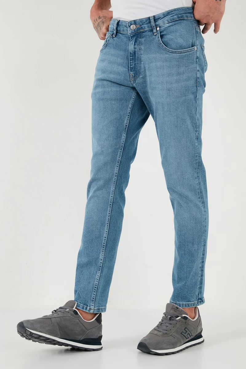 Buratti Cotton Regular Fit Normal Waist Straight Leg Jeans Men's Jeans 2212S181PARMA